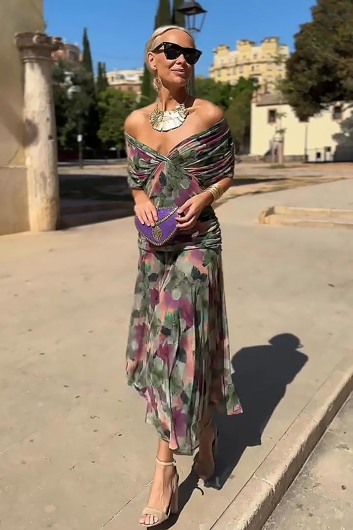 Louise™ | Vestido Largo de Fiesta con Escote en V y Elegancia Atemporal