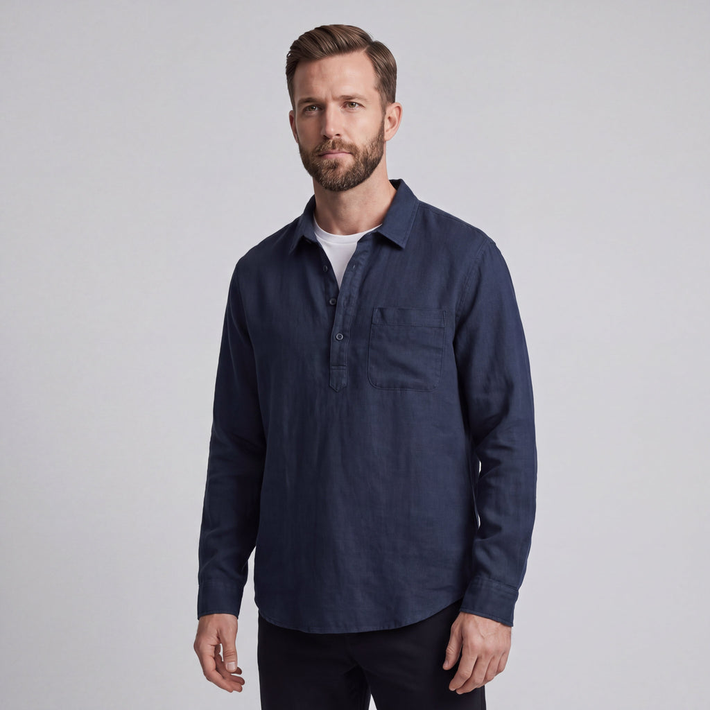 Leo™ | Camisa Henley para una elegancia relajada