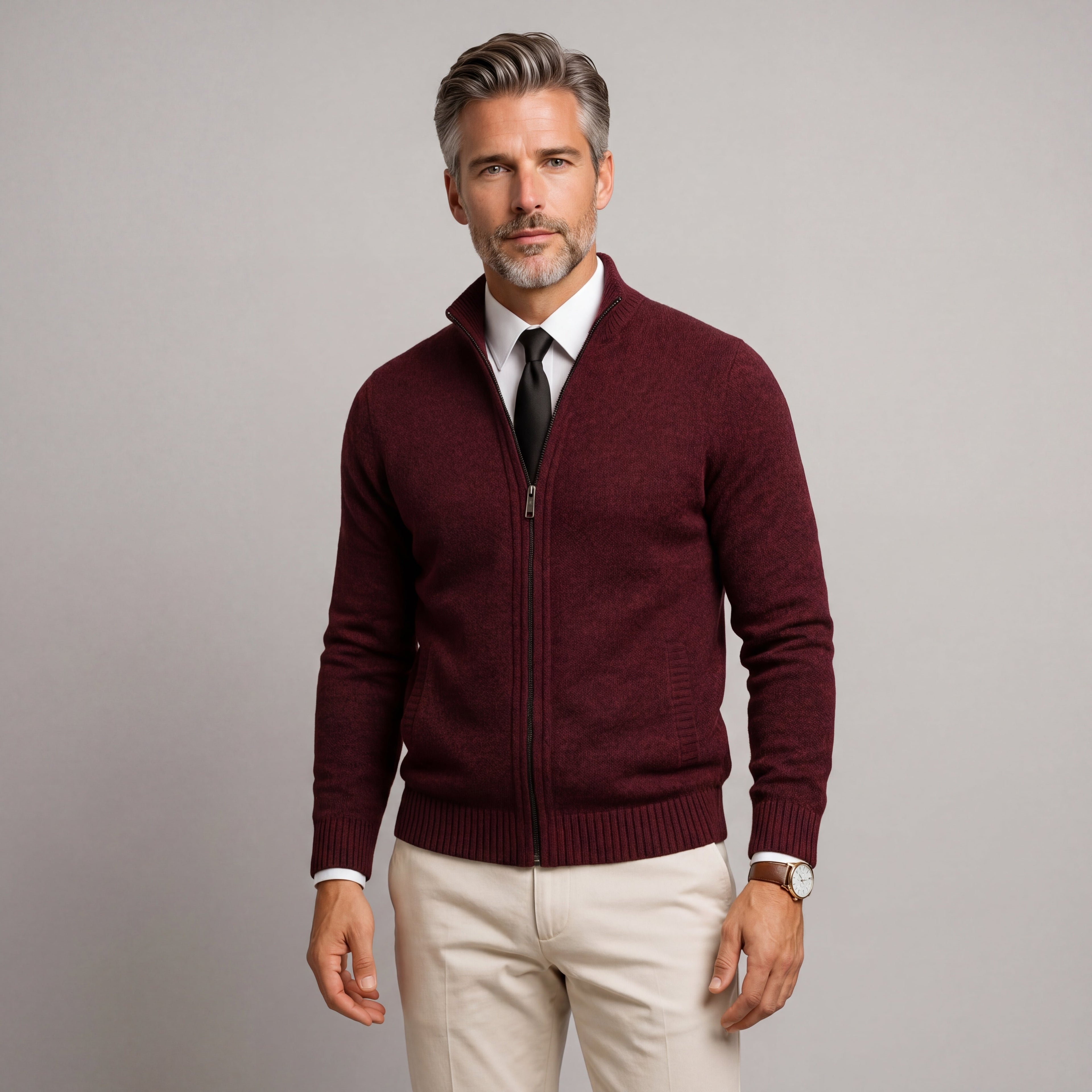 Alec™ | Cárdigan de lana merino para una elegancia refinada