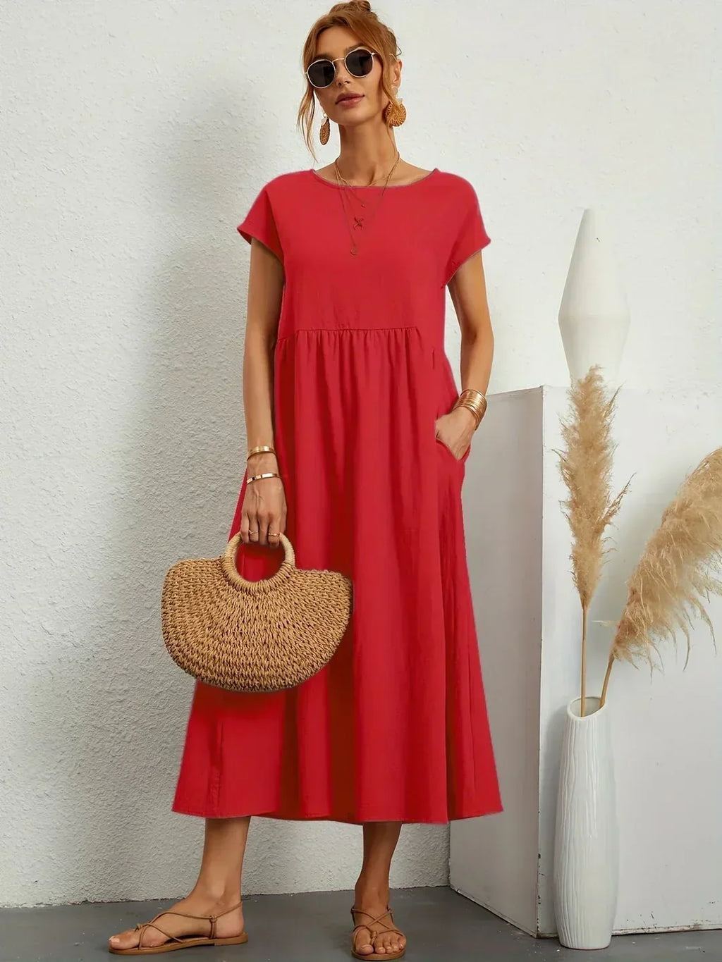 Gabriela™ | Vestido Midi Fluido de Elegancia Atemporal y Silueta Sofisticada