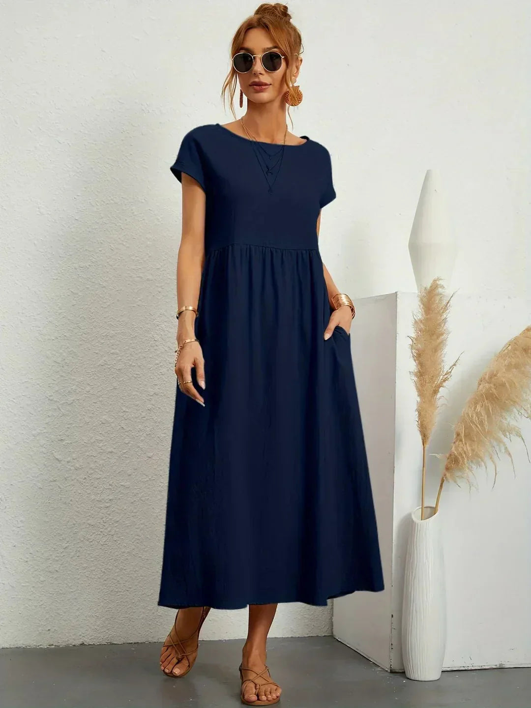 Gabriela™ | Vestido Midi Fluido de Elegancia Atemporal y Silueta Sofisticada