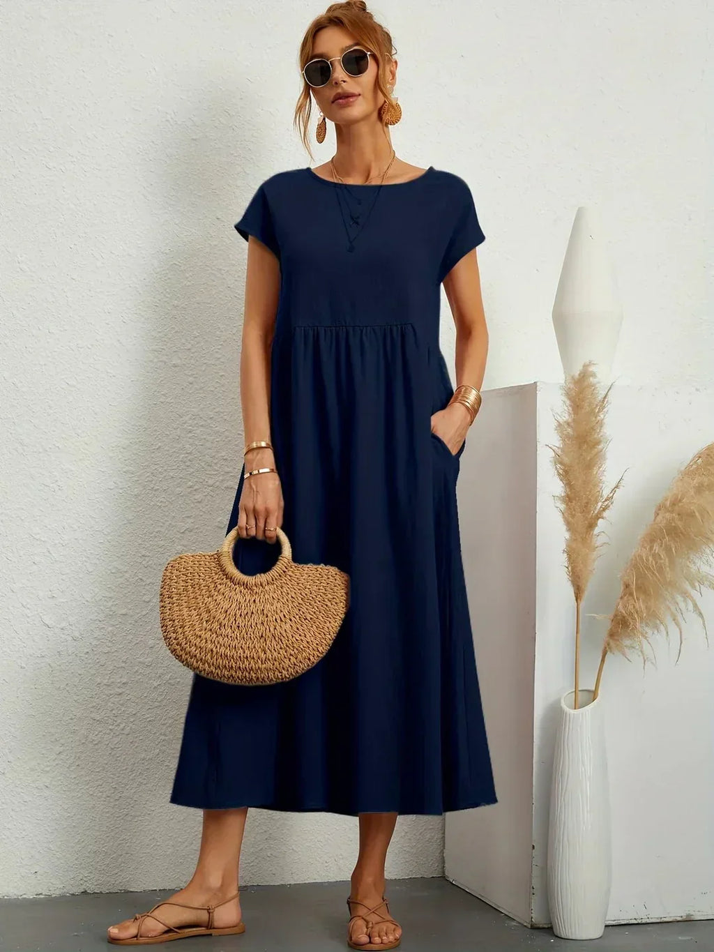 Gabriela™ | Vestido Midi Fluido de Elegancia Atemporal y Silueta Sofisticada