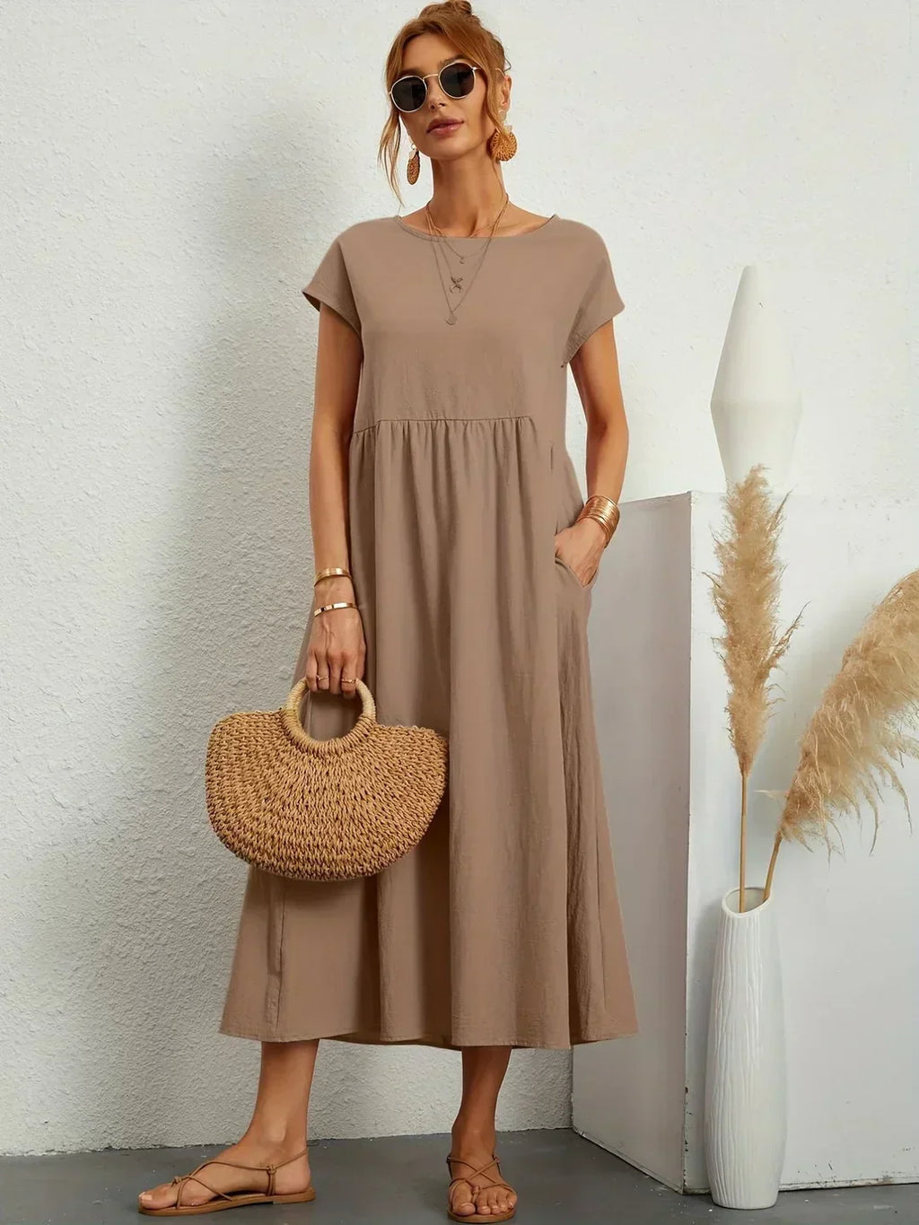 Gabriela™ | Vestido Midi Fluido de Elegancia Atemporal y Silueta Sofisticada