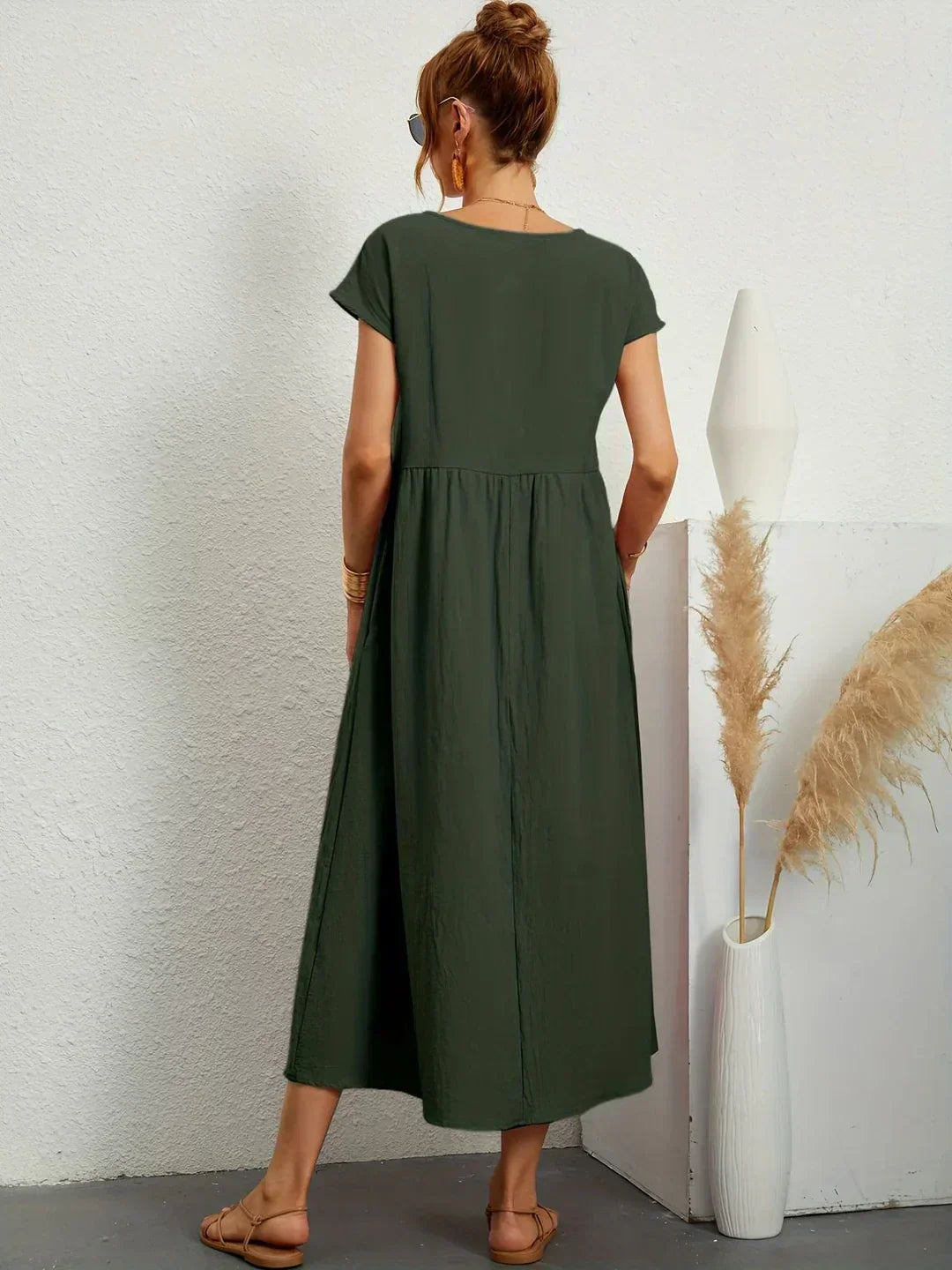 Gabriela™ | Vestido Midi Fluido de Elegancia Atemporal y Silueta Sofisticada