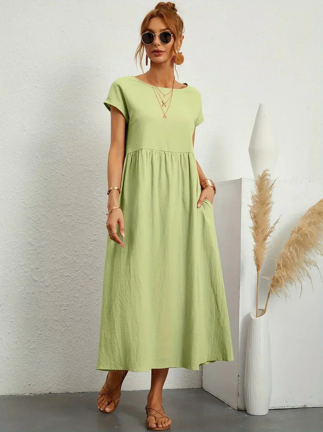 Gabriela™ | Vestido Midi Fluido de Elegancia Atemporal y Silueta Sofisticada