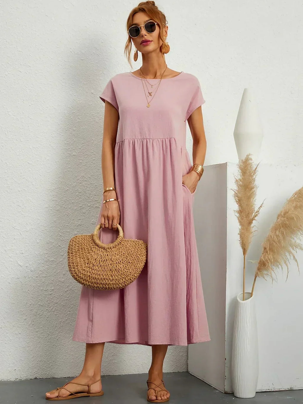 Gabriela™ | Vestido Midi Fluido de Elegancia Atemporal y Silueta Sofisticada