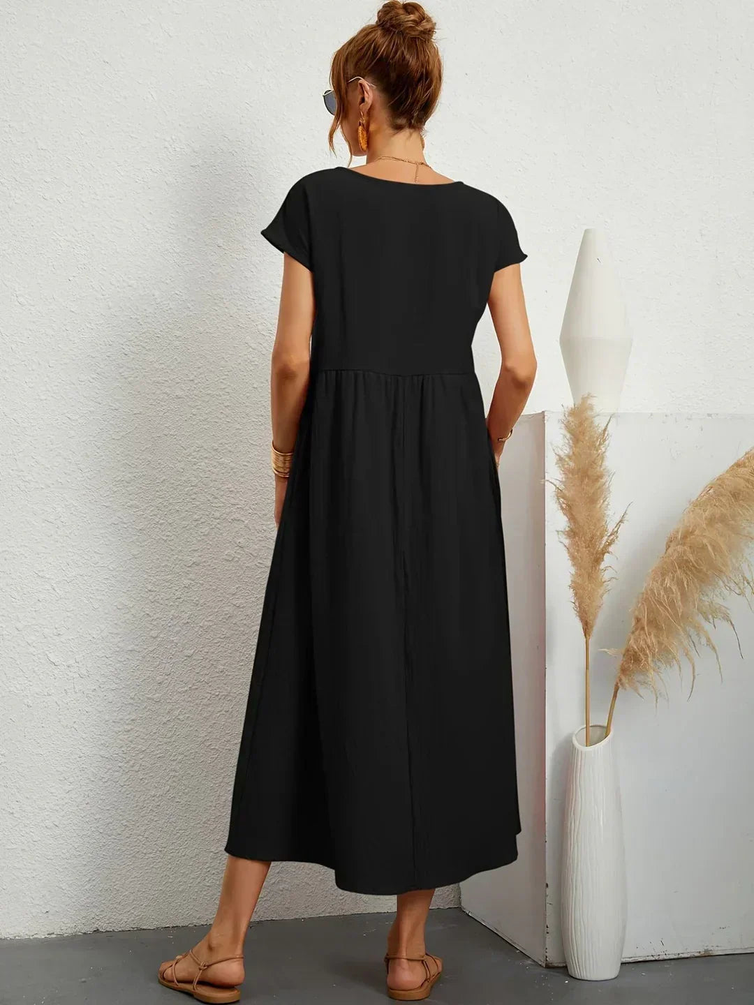 Gabriela™ | Vestido Midi Fluido de Elegancia Atemporal y Silueta Sofisticada