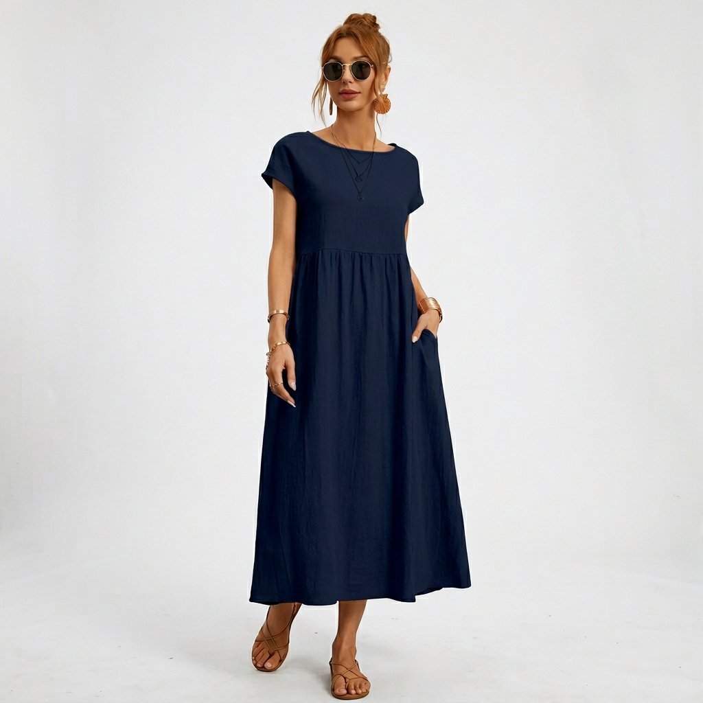 Gabriela™ | Vestido Midi Fluido de Elegancia Atemporal y Silueta Sofisticada
