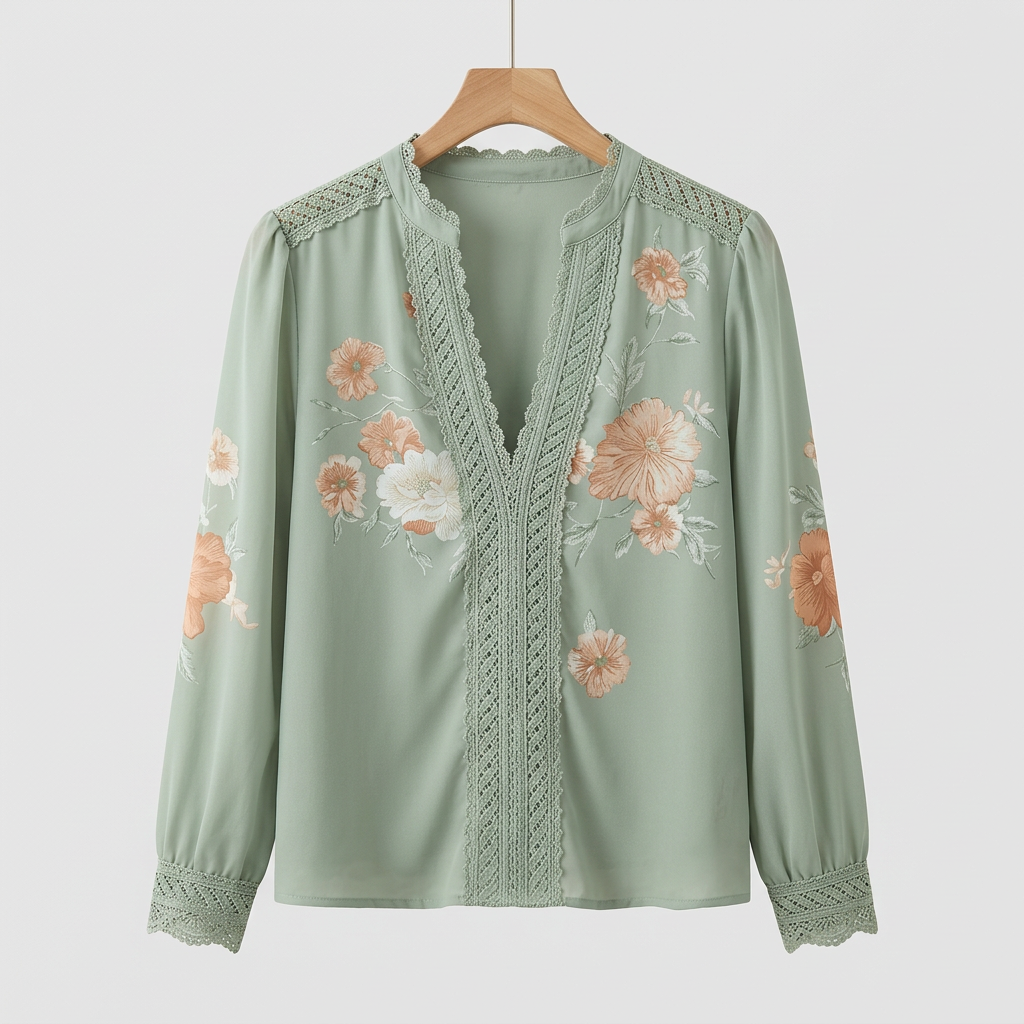 Fleur™ | Blusa Floral de Encanto Romántico y Elegancia Francesa