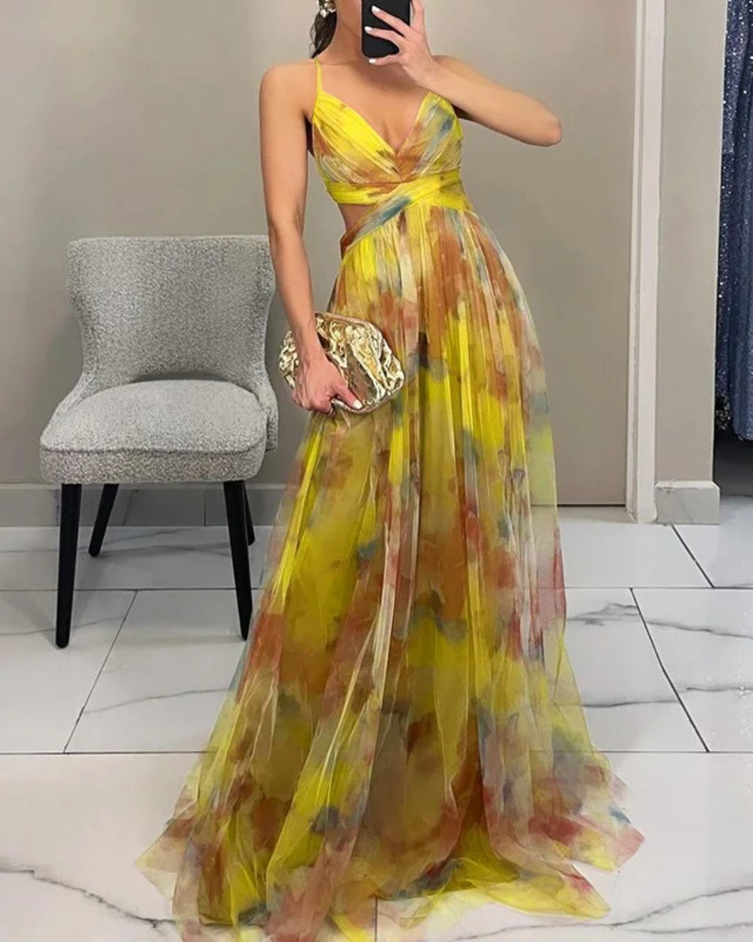 Gisela™ | Vestido Largo Floral de Inspiración Romántica