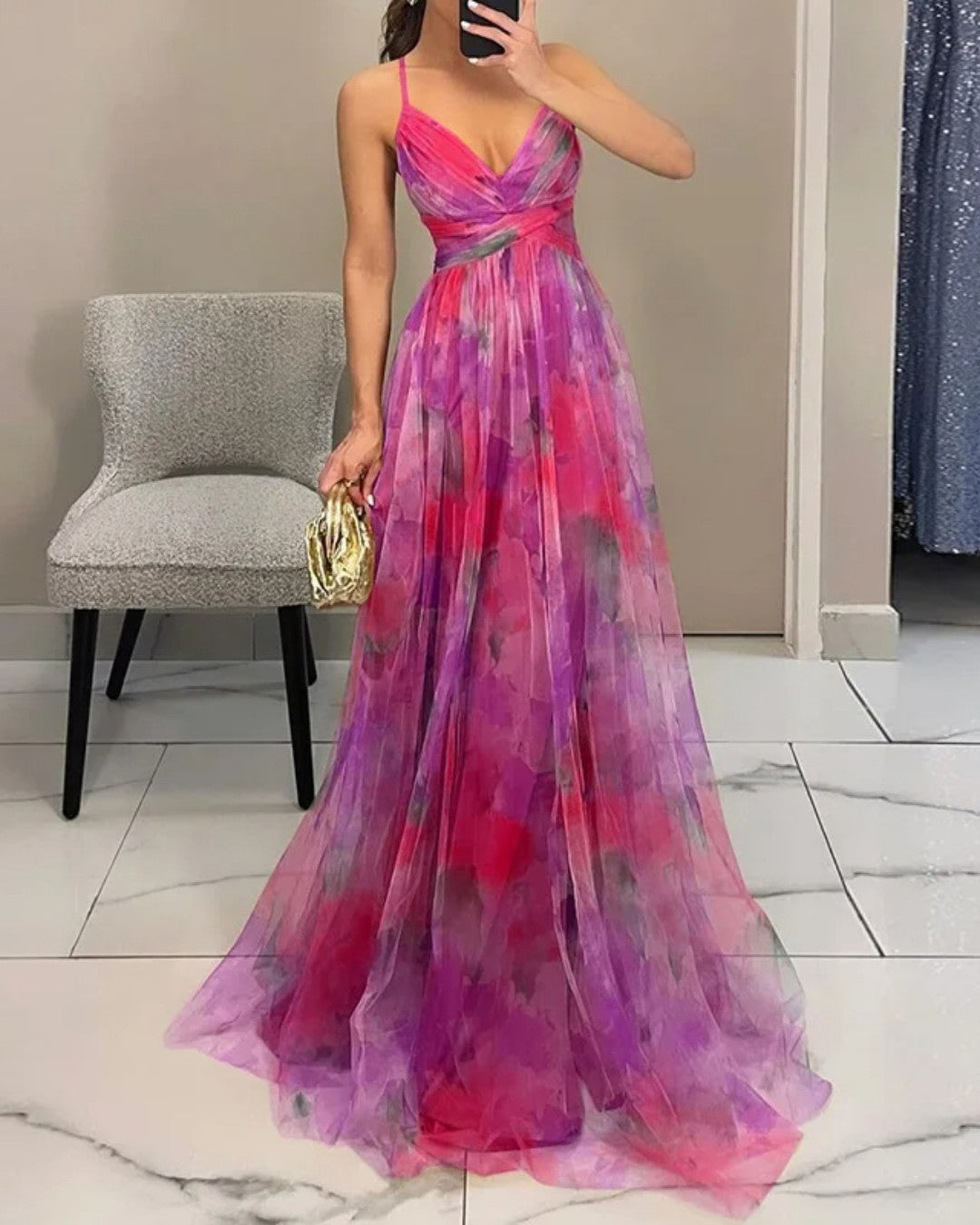 Gisela™ | Vestido Largo Floral de Inspiración Romántica