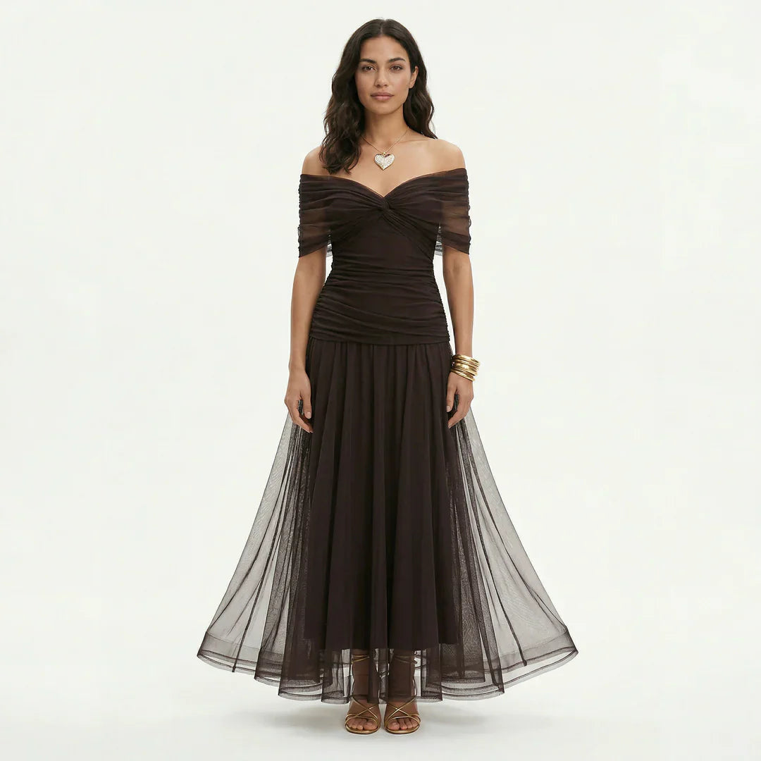 Louise™ | Vestido Largo de Fiesta con Escote en V y Elegancia Atemporal