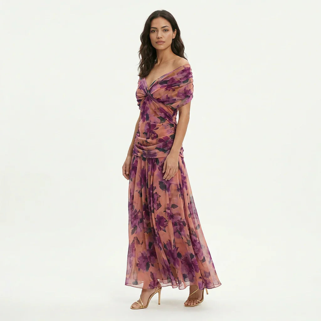 Louise™ | Vestido Largo de Fiesta con Escote en V y Elegancia Atemporal