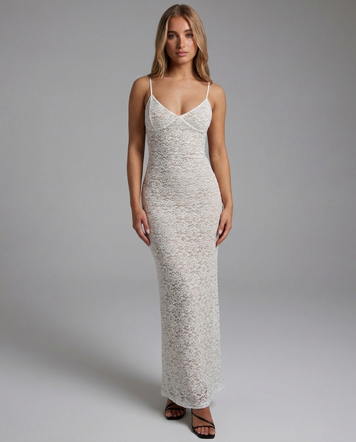 Adèle™ | Vestido largo de encaje con espalda descubierta para una elegancia eterna