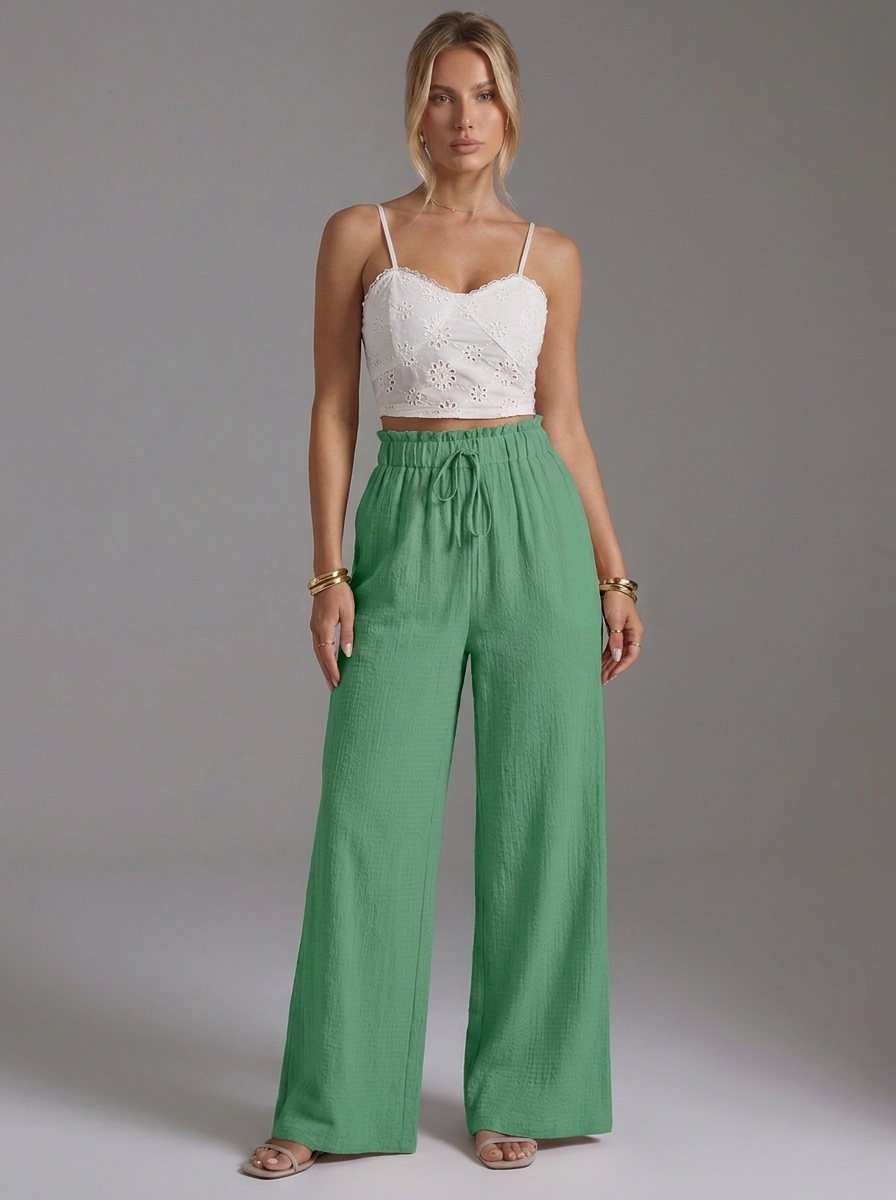 Madeleine™ | Pantalón de cintura alta y pierna ancha para una elegancia natural