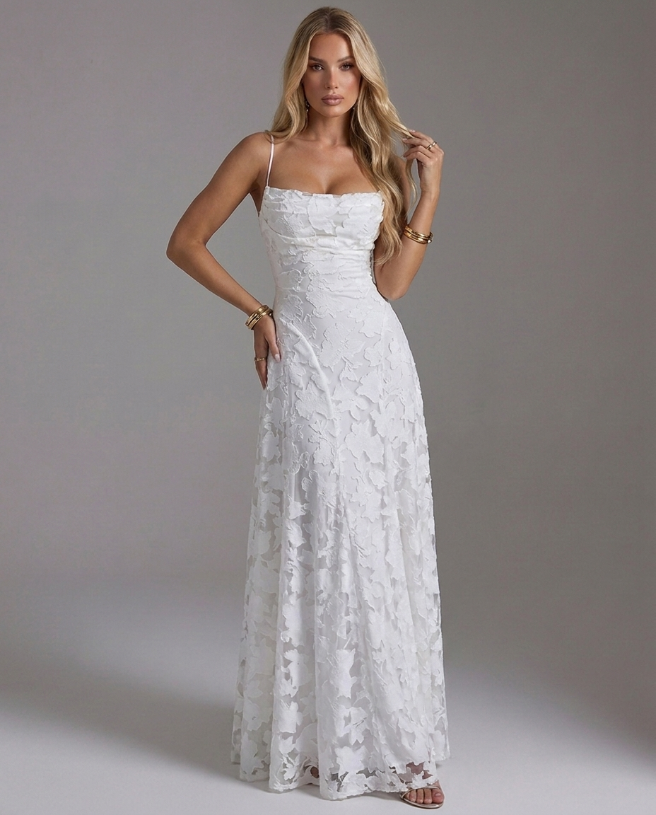 Vivienne™ | Vestido lencero jacquard para noches inolvidables