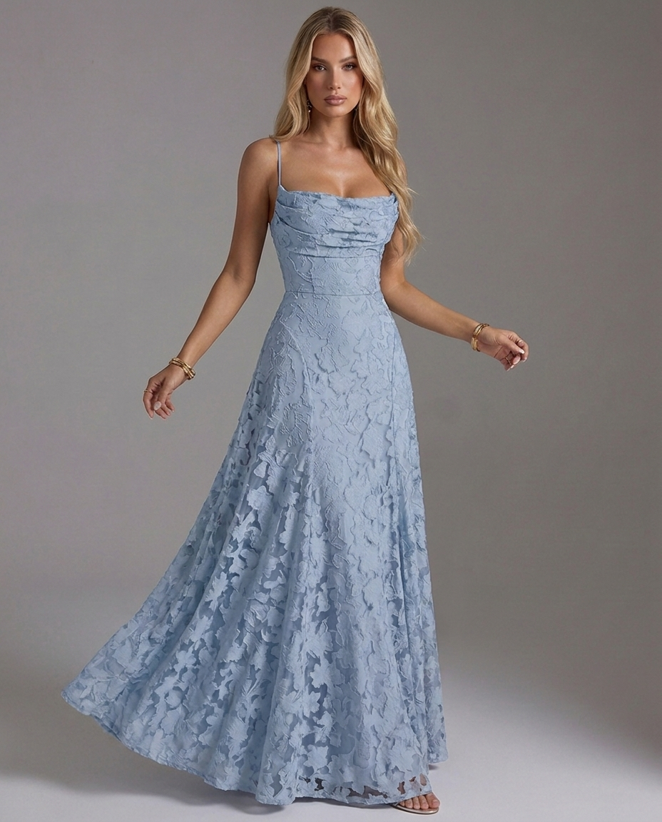 Vivienne™ | Vestido lencero jacquard para noches inolvidables