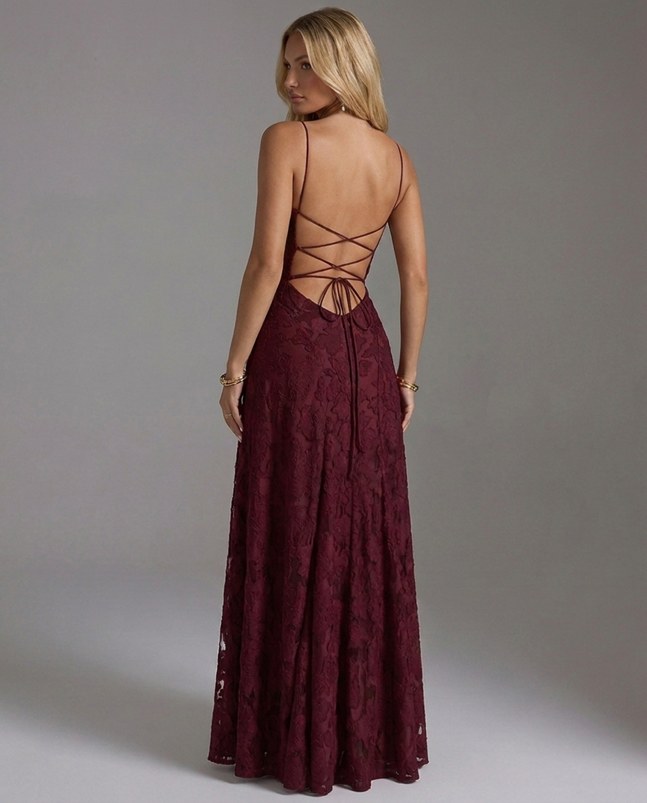 Vivienne™ | Vestido lencero jacquard para noches inolvidables