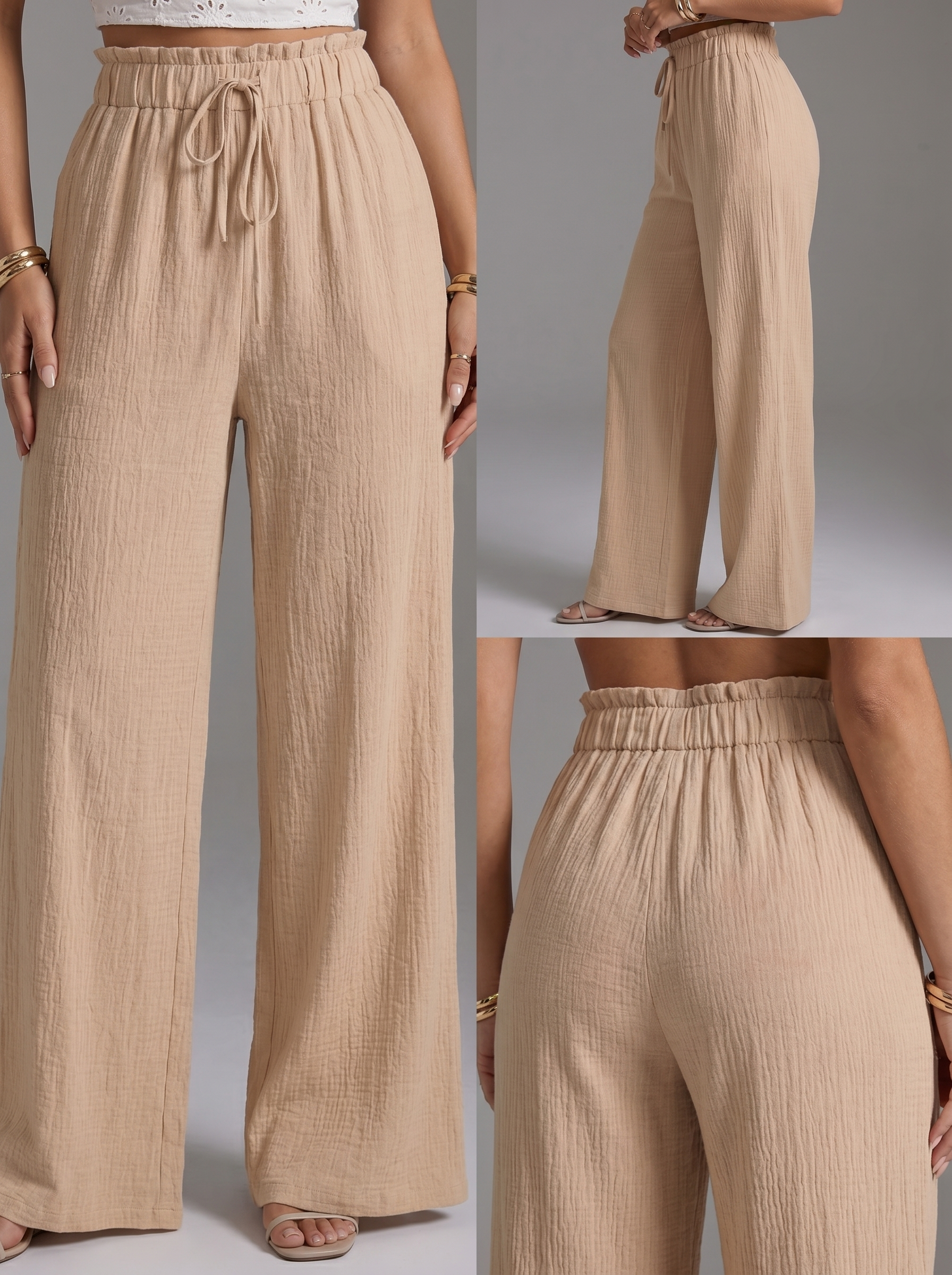 Madeleine™ | Pantalón de cintura alta y pierna ancha para una elegancia natural