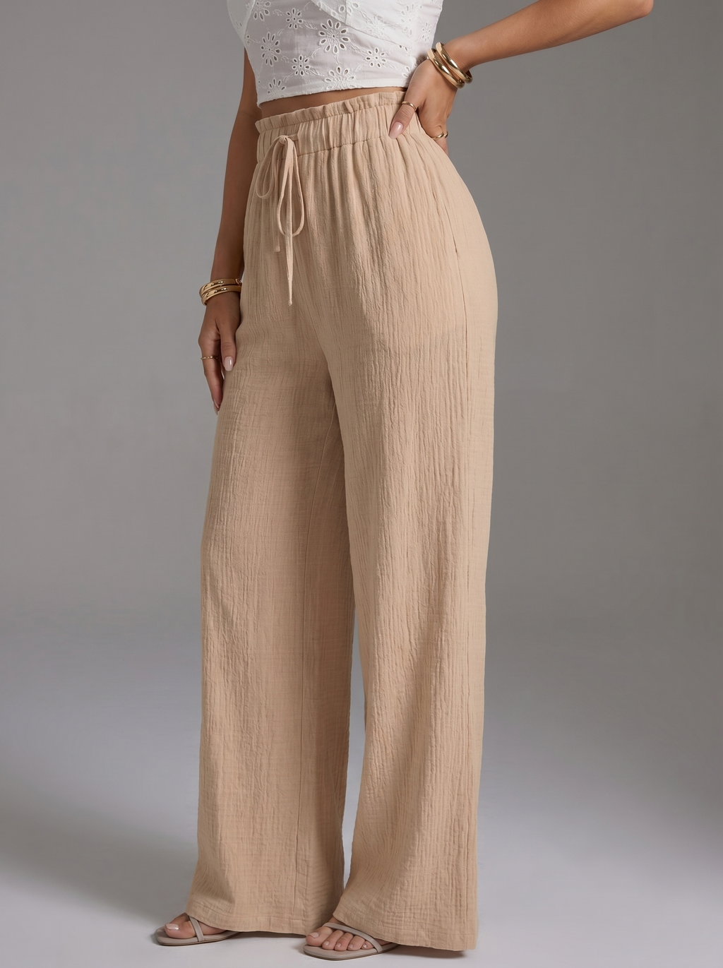 Madeleine™ | Pantalón de cintura alta y pierna ancha para una elegancia natural