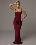 Sara™ | Vestido largo fruncido de elegancia francesa
