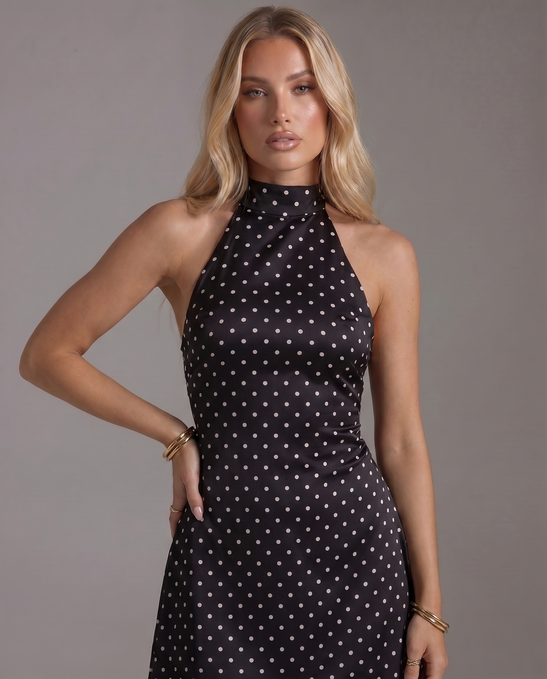 Vestido Lunares Halter