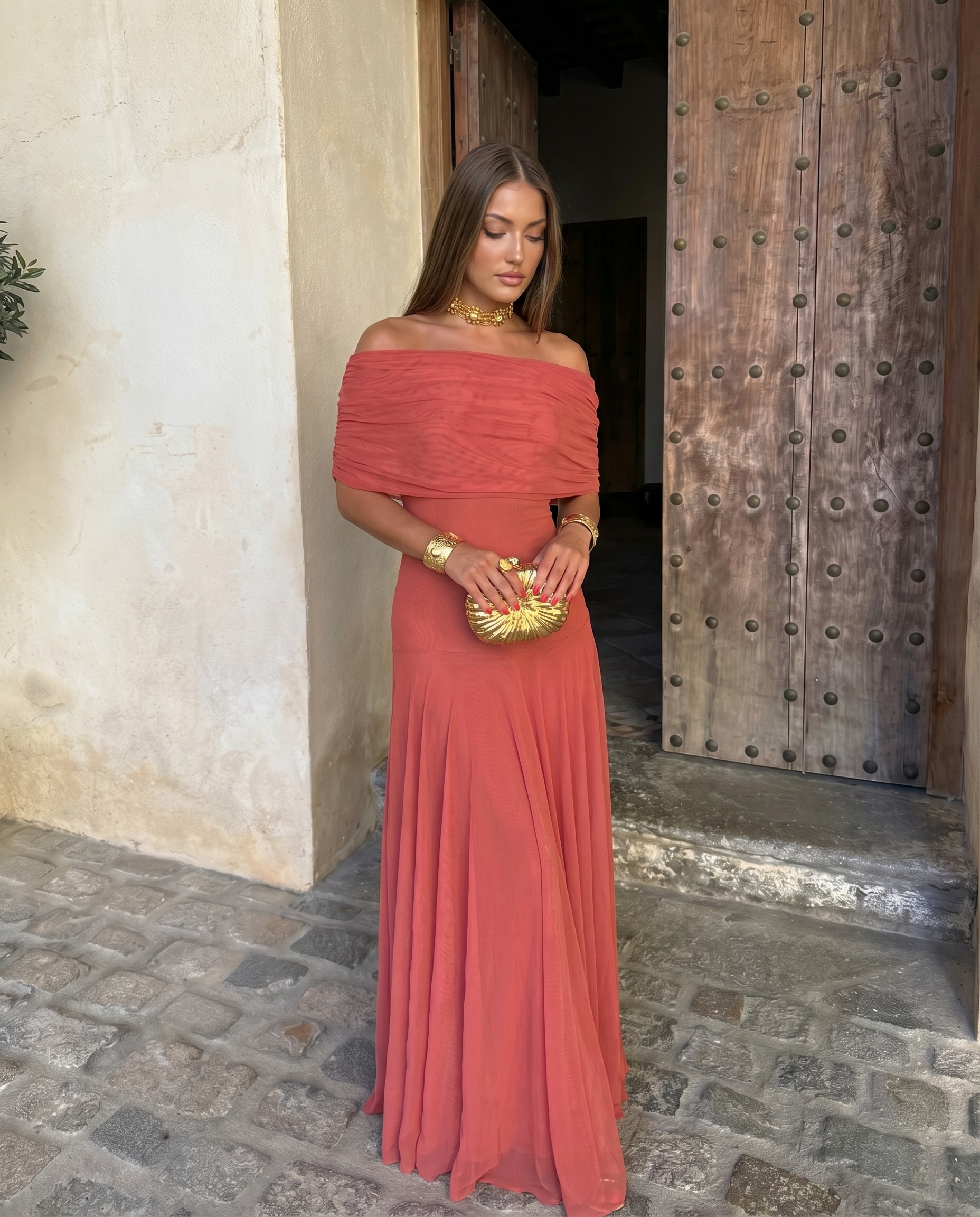 Vestido Toledo - Vestido drapeado de un solo hombro