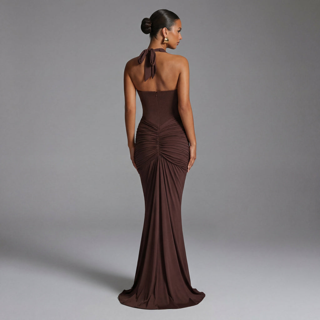 Valentine™ | Vestido drapeado de espalda descubierta para una elegancia inolvidable