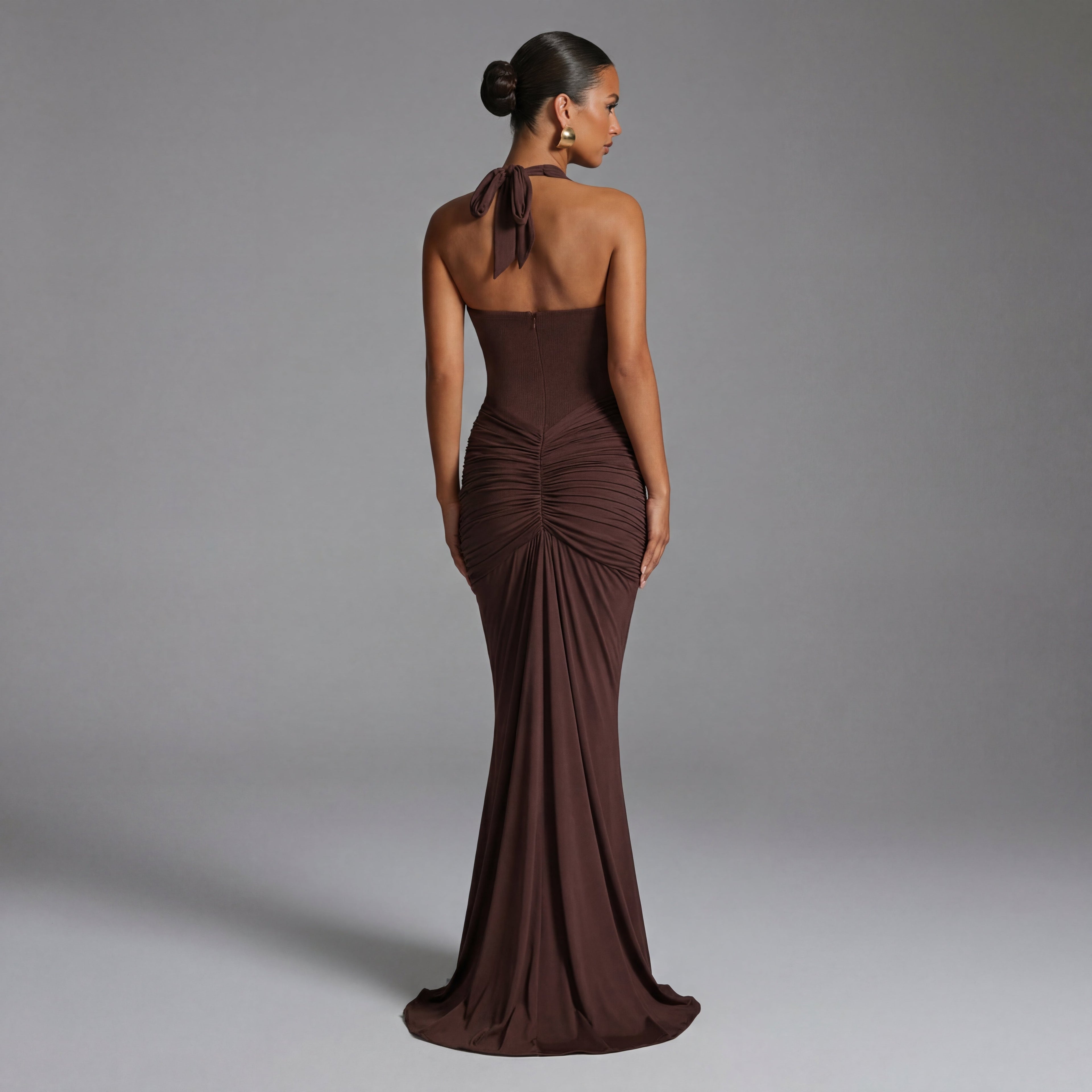 Valentine™ | Vestido drapeado de espalda descubierta para una elegancia inolvidable